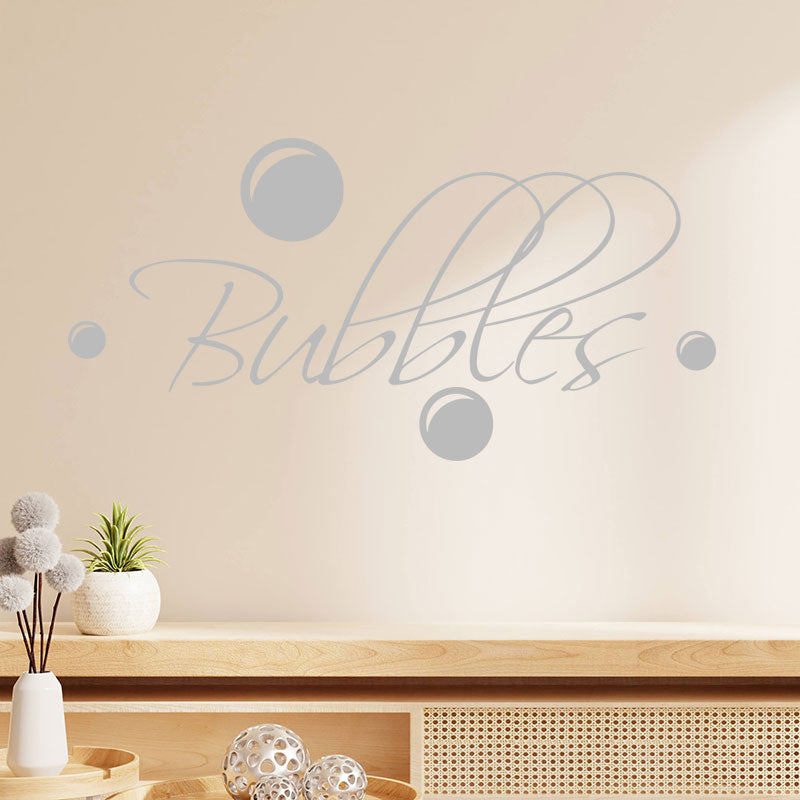 bubbles bathroom sticker