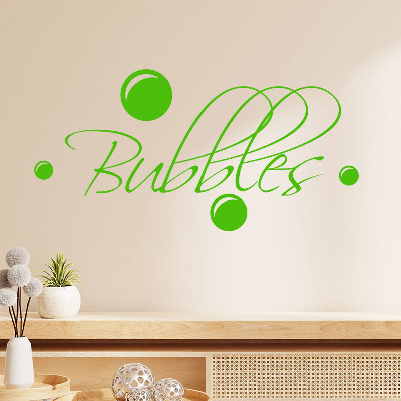 bubbles bathroom sticker