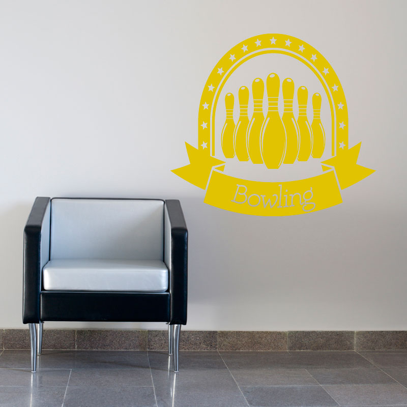 bowling strike wall sticker