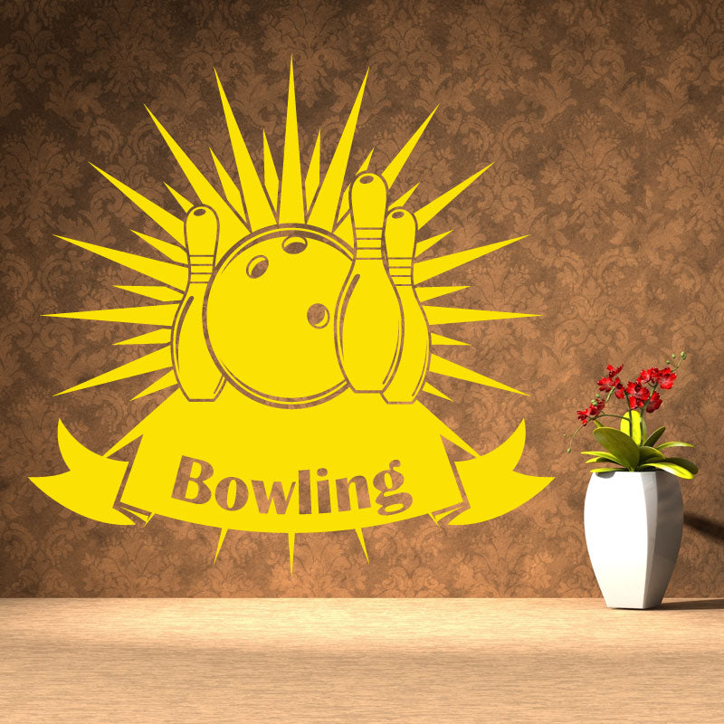bowling ten wall sticker