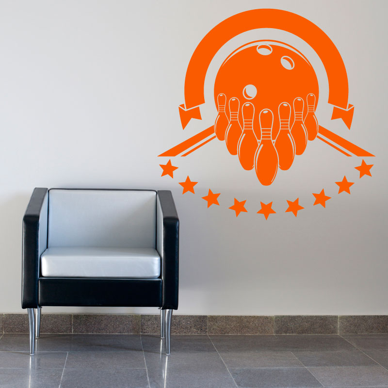 bowling alley wall sticker