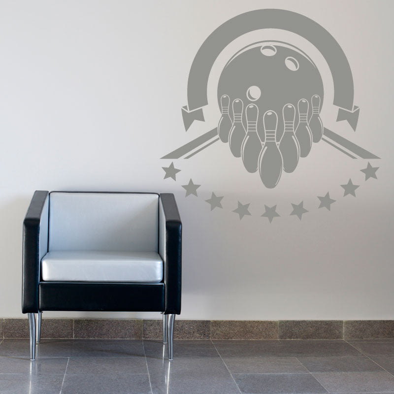 bowling alley wall sticker