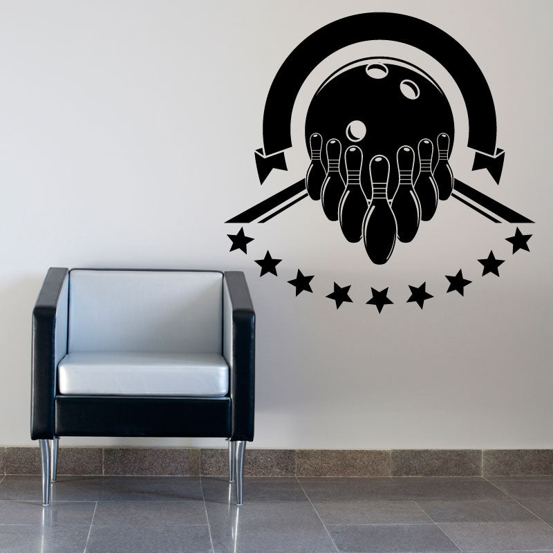 bowling alley wall sticker