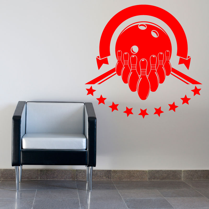 bowling alley wall sticker