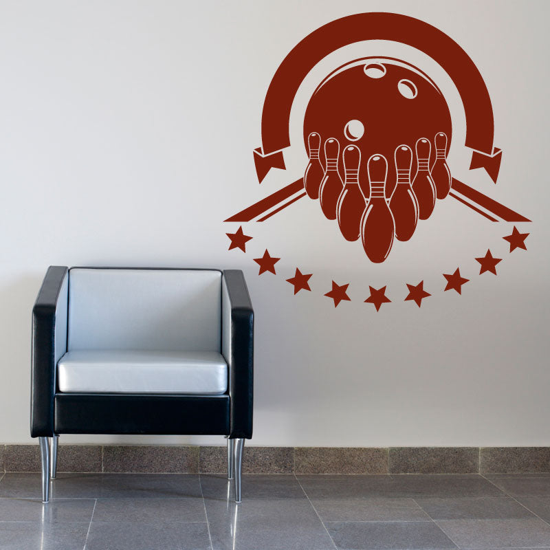 bowling alley wall sticker