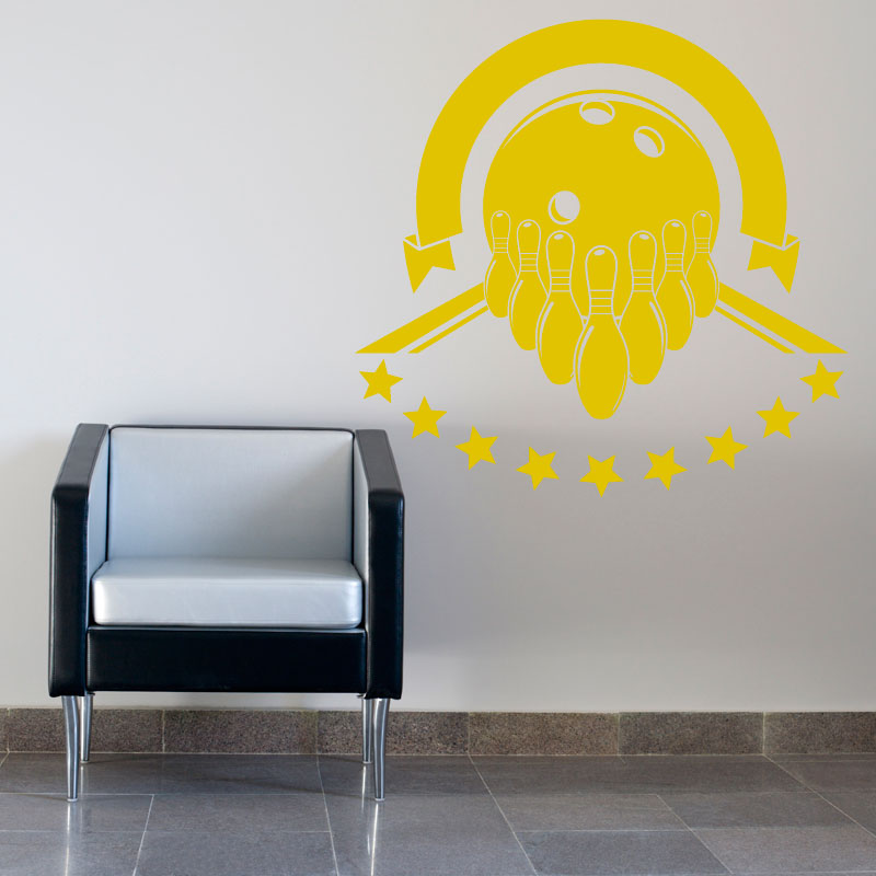 bowling alley wall sticker