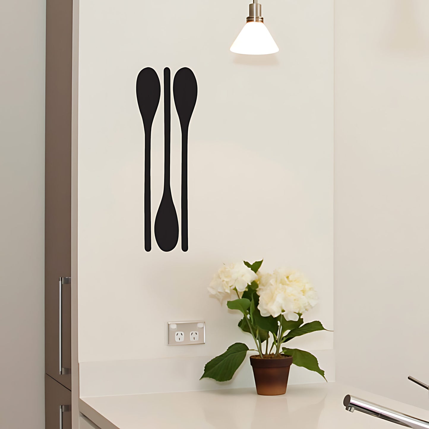 Wooden Spoon Kitchen Wall Sticker - Rustic Cooking and Baking Decor