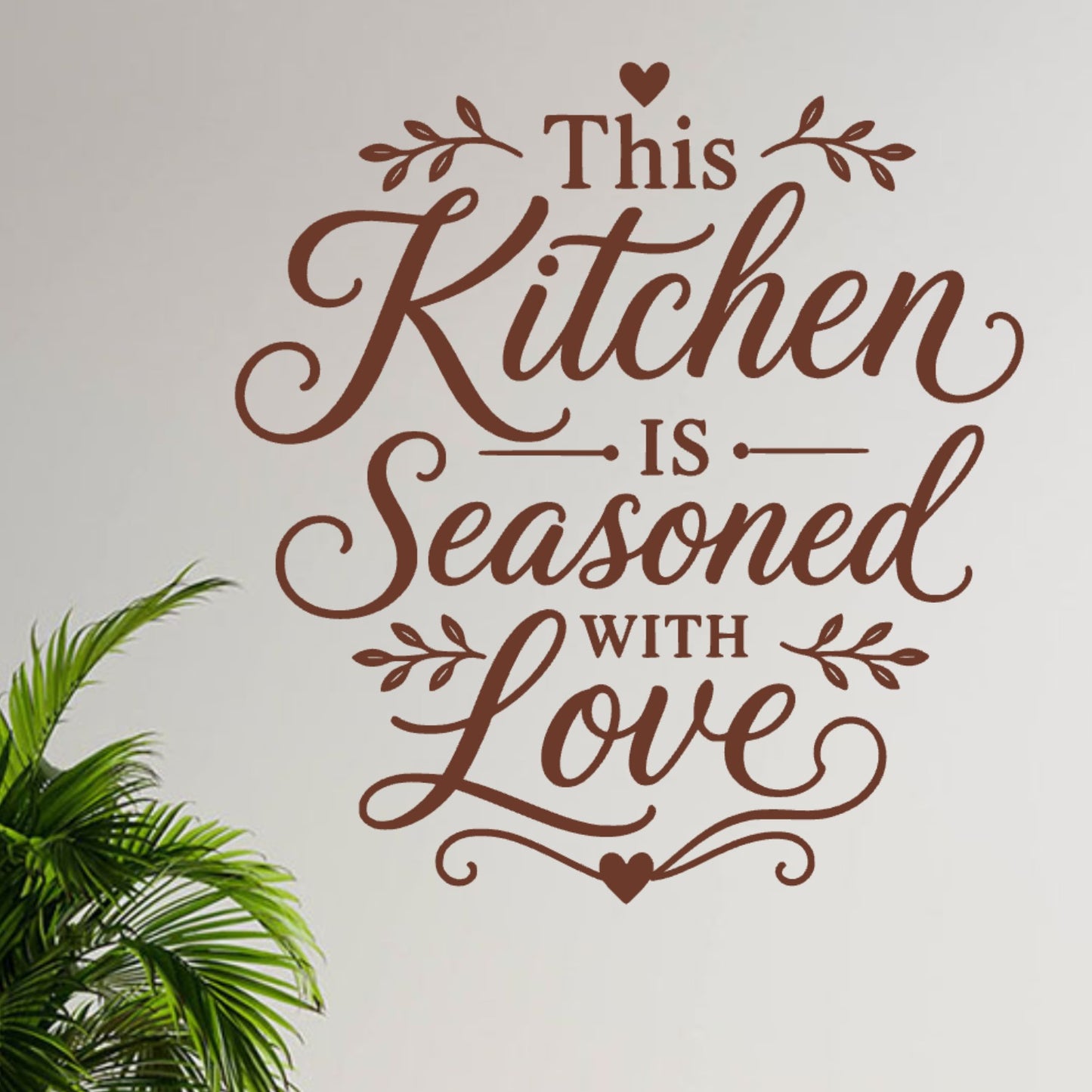 Farmhouse Kitchen Wall Sticker – This Kitchen Is Seasoned With Love Decal