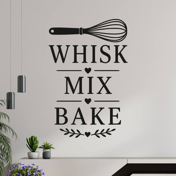 Whisk Mix Bake Wall Sticker – Baking Kitchen Decal
