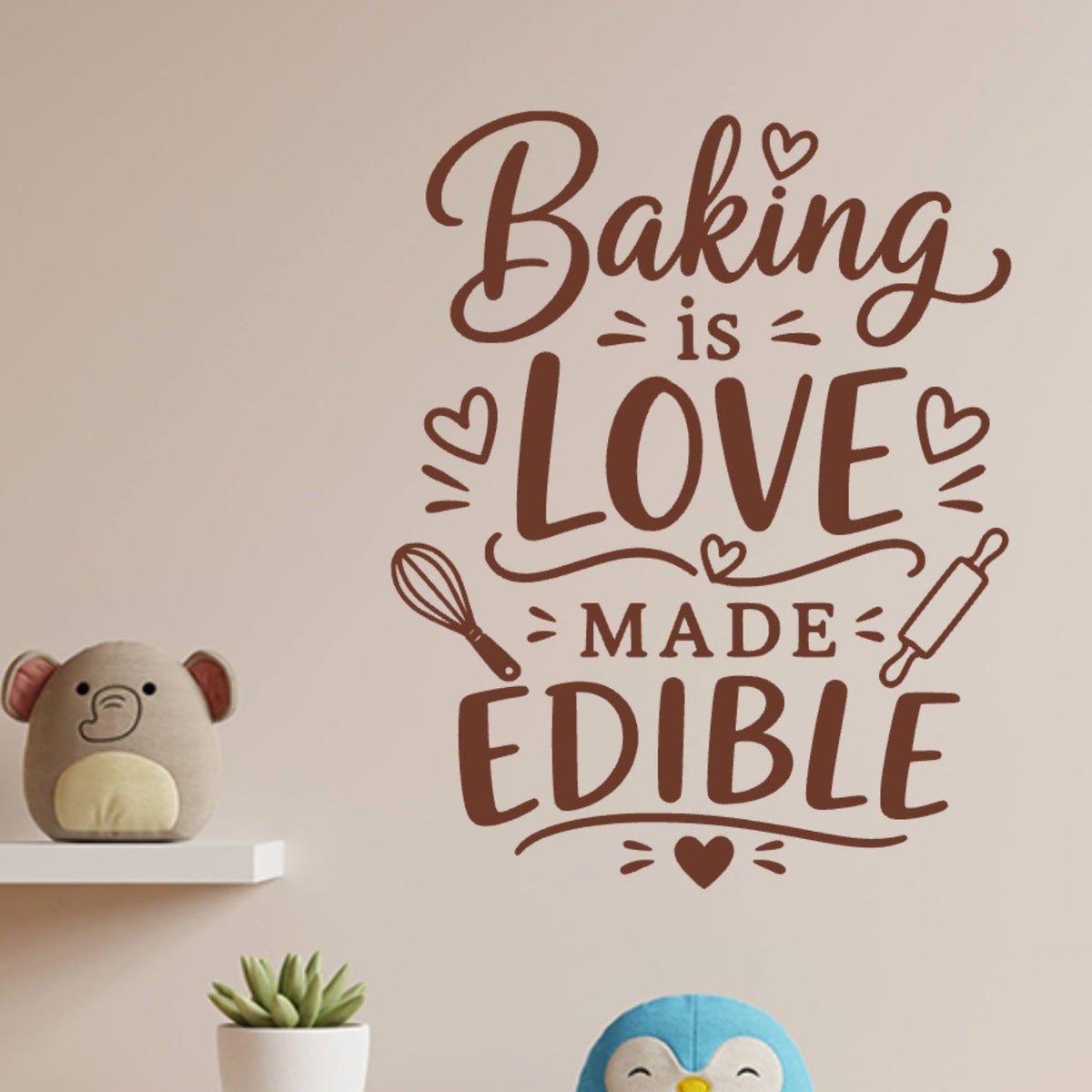 Baking is Love Made Edible Wall Sticker – Kitchen Quote Decal