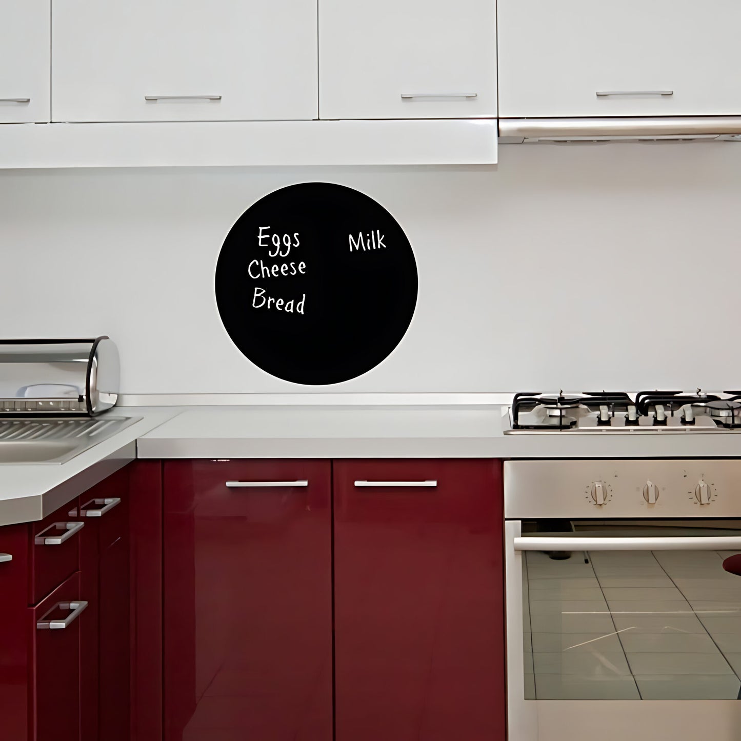 Round Chalkboard Wall Sticker for Kitchens & Notes