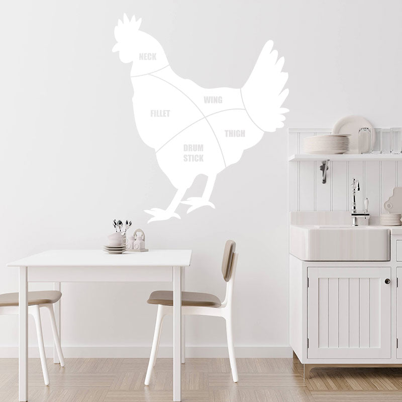 chicken cuts wall sticker