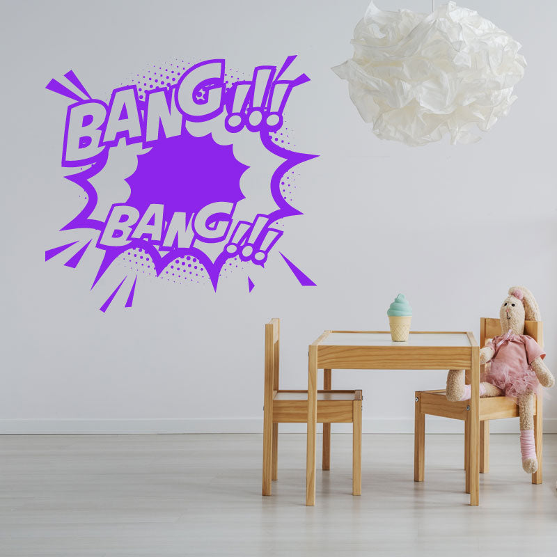 boom comic vinyl wall sticker