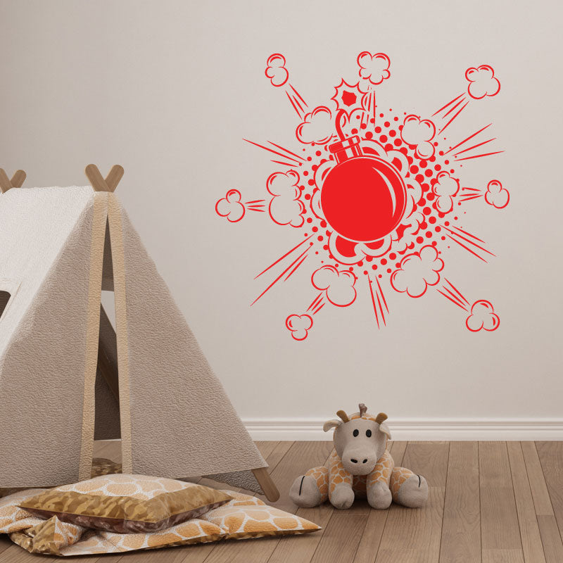 boom comic design wall sticker