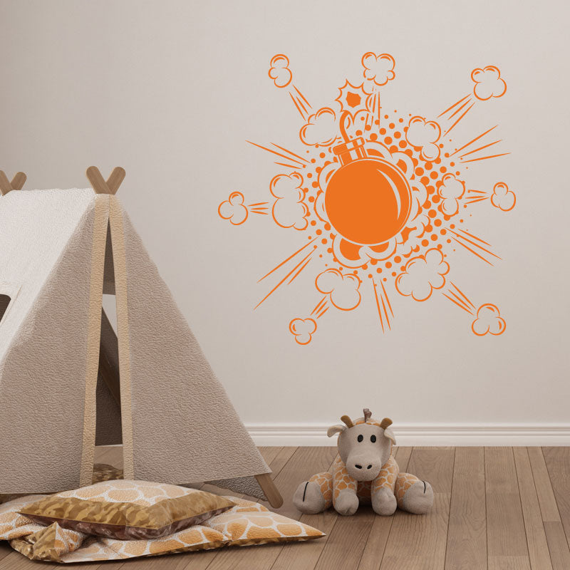 boom comic design wall sticker