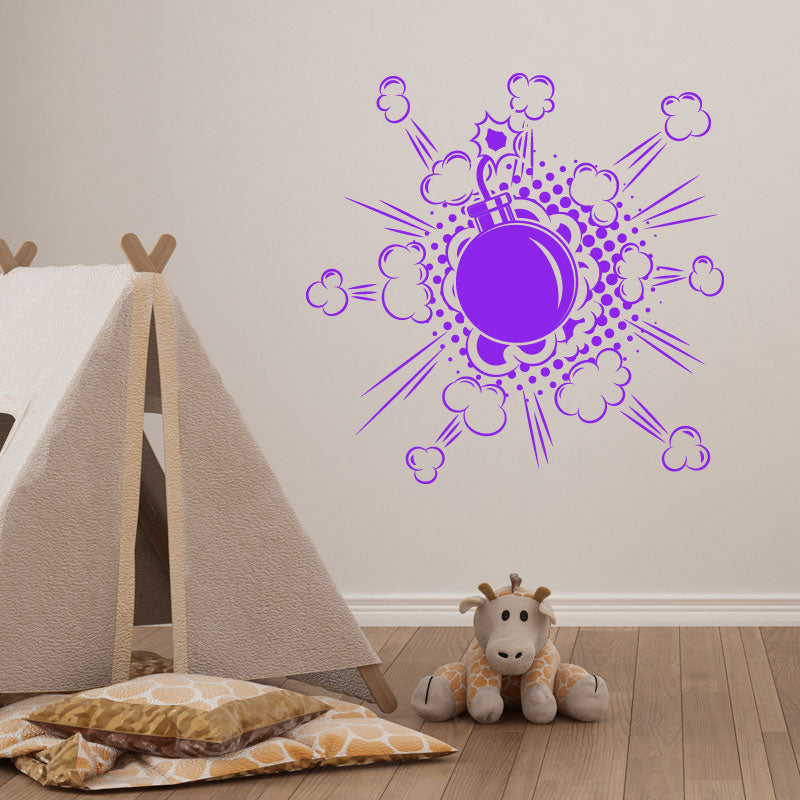 boom comic design wall sticker