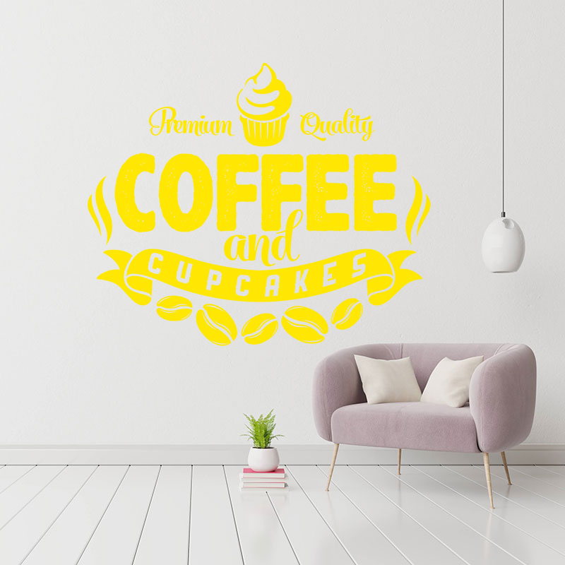 coffee and cakes wall sticker