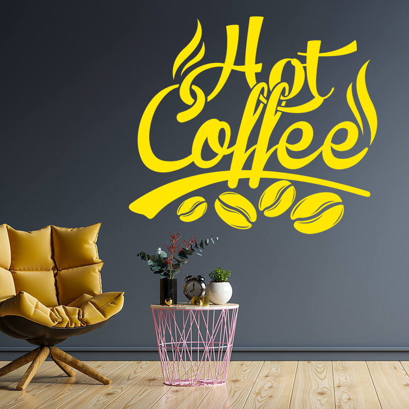 hot coffee wall art sticker wall sticker