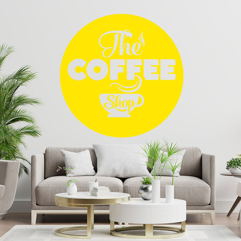coffee shop wall sticker