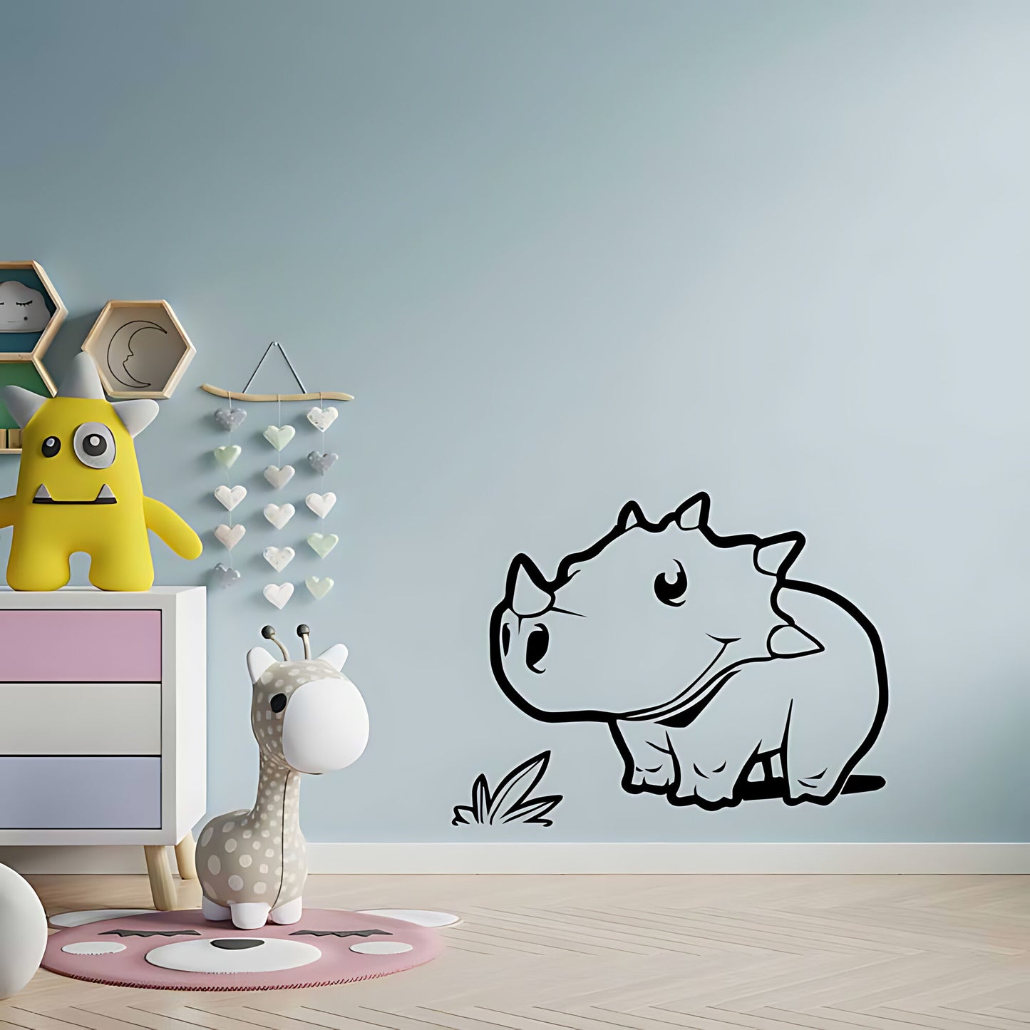 Cute Baby Dinosaur Nursery Wall Sticker