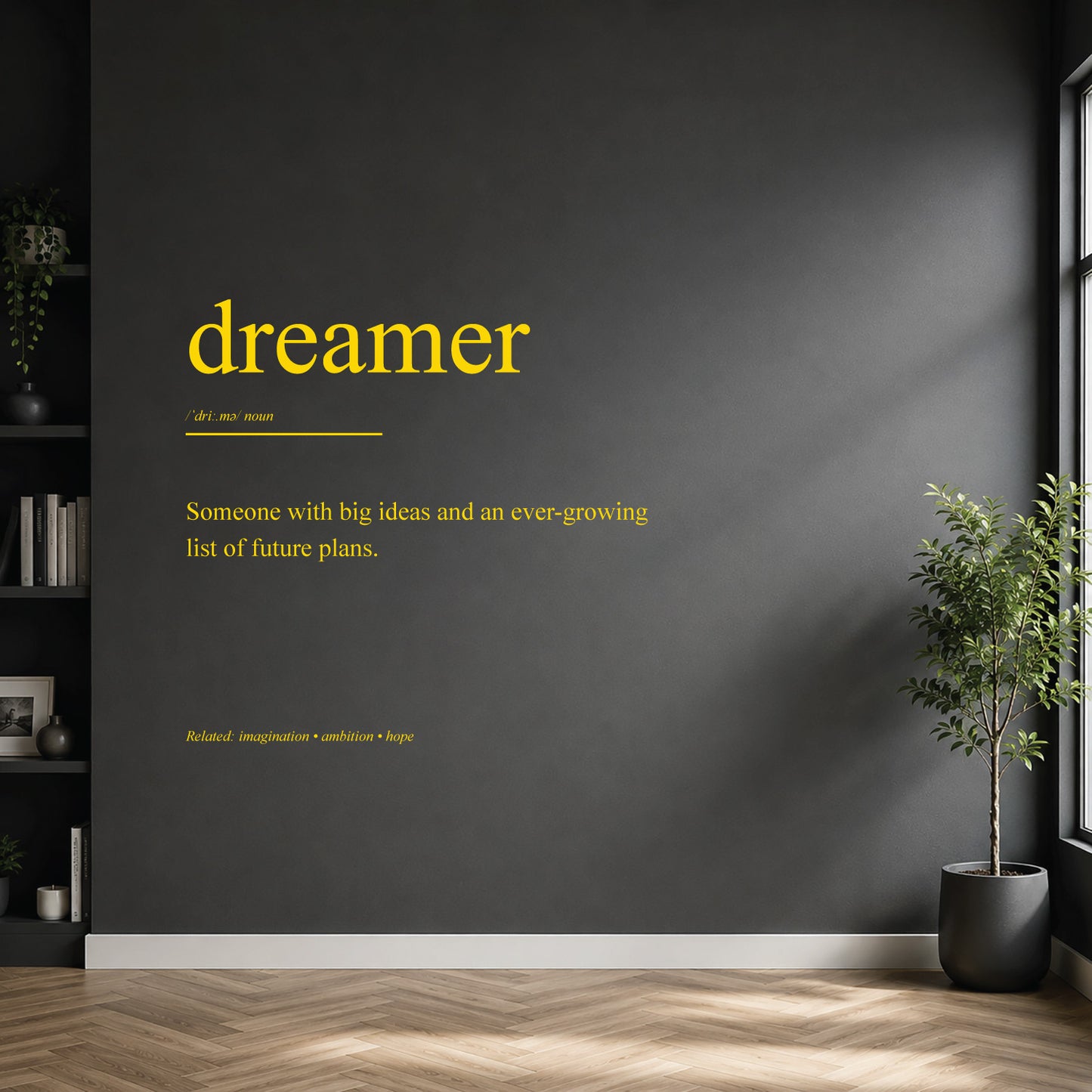 Dreamer dictionary definition wall sticker