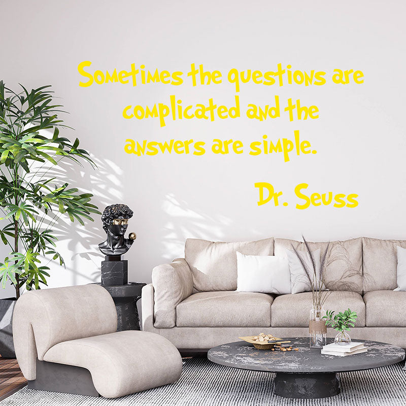 sometimes the questions are complicated wall sticker