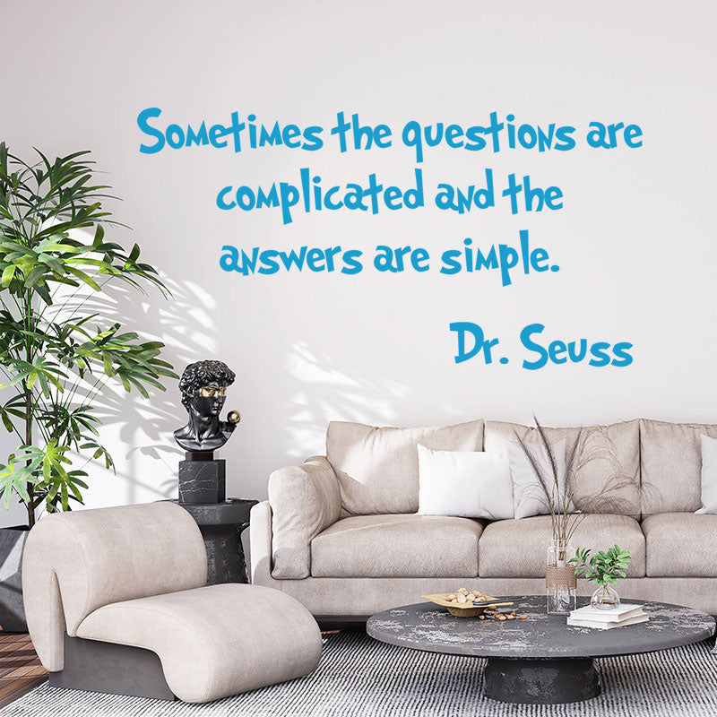 sometimes the questions are complicated wall sticker