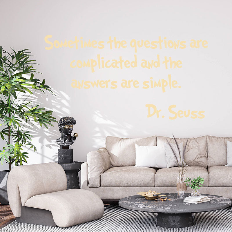 sometimes the questions are complicated wall sticker