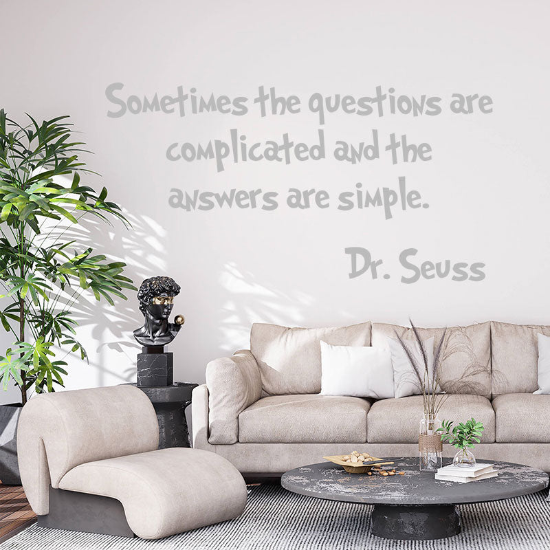 sometimes the questions are complicated wall sticker