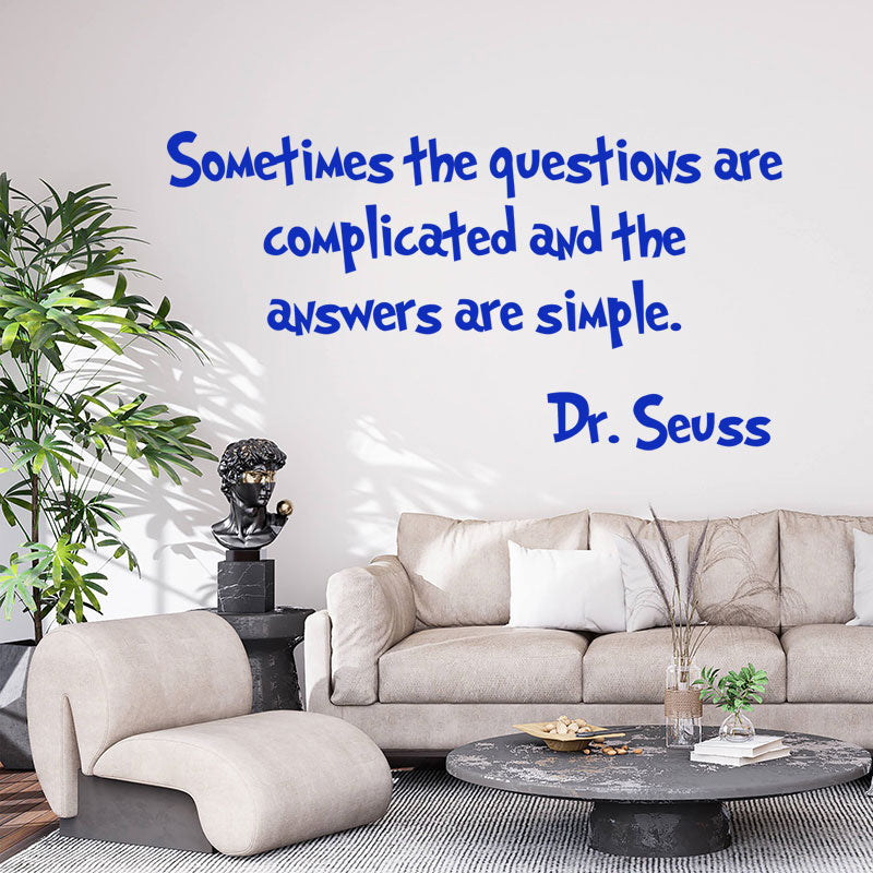 sometimes the questions are complicated wall sticker