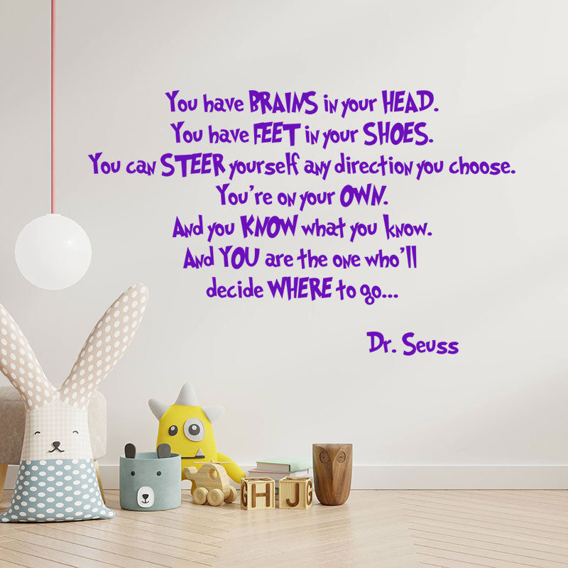 you have brains in your wall sticker