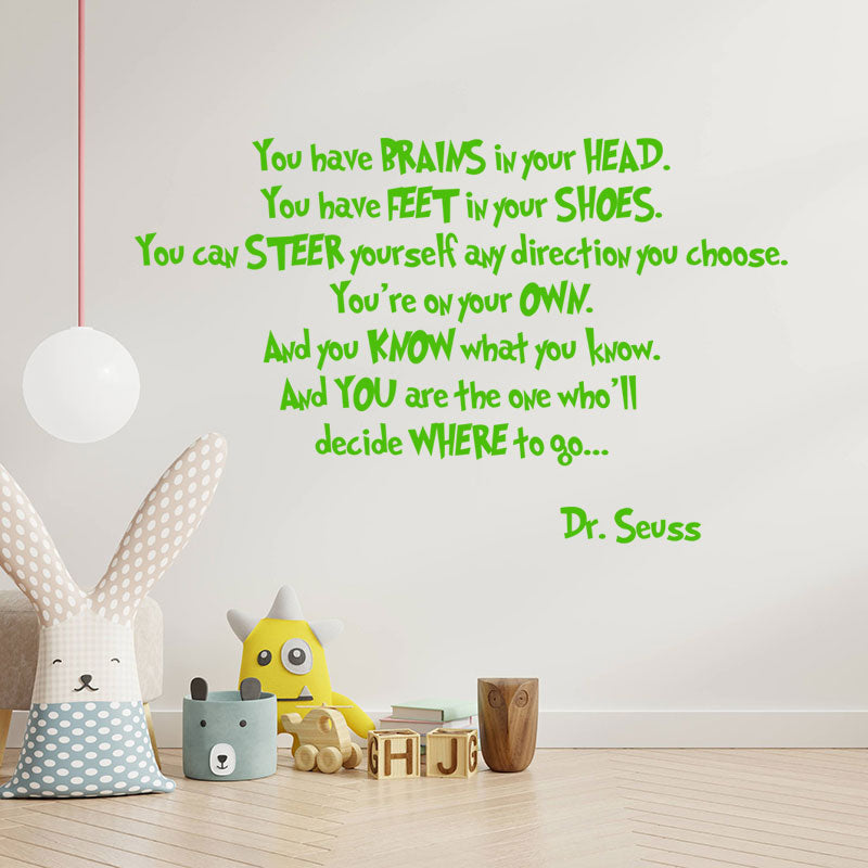 you have brains in your wall sticker