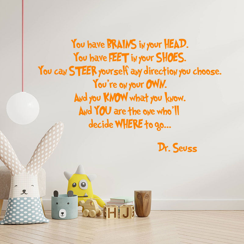 you have brains in your wall sticker