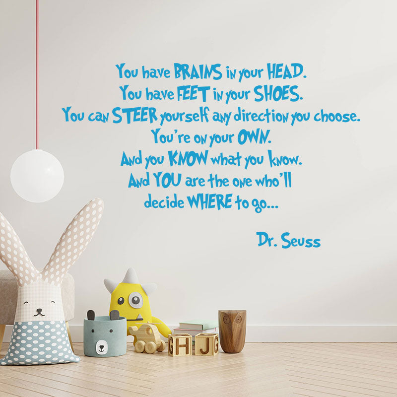 you have brains in your wall sticker