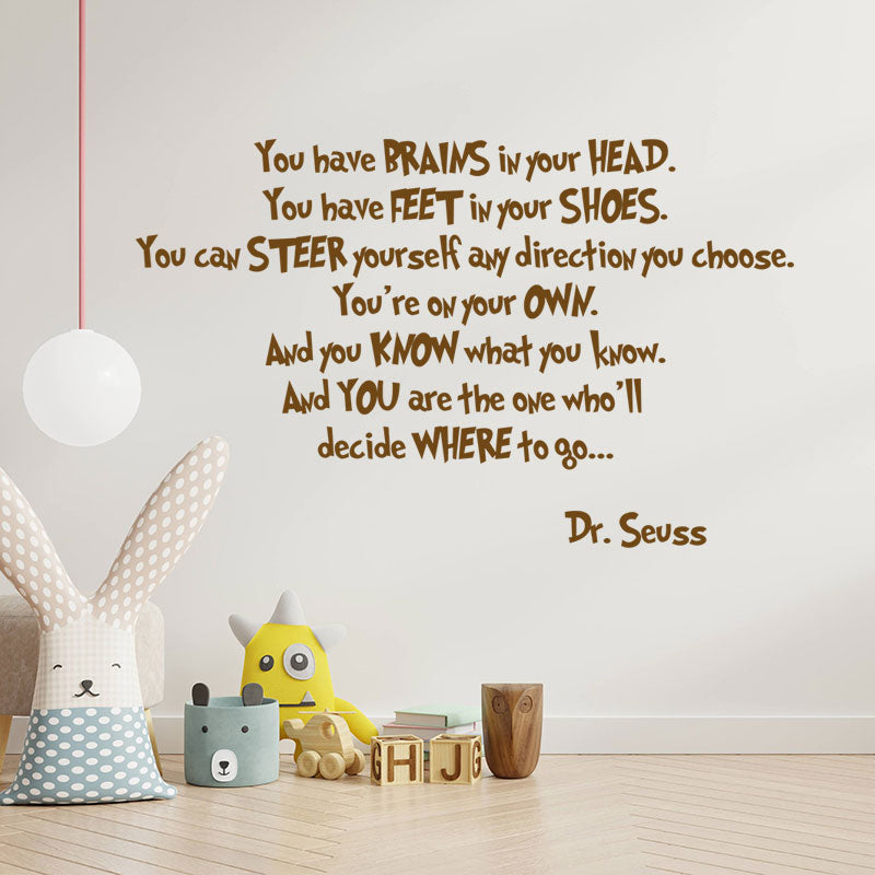 you have brains in your wall sticker