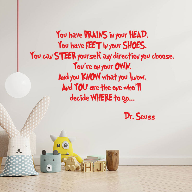 you have brains in your wall sticker