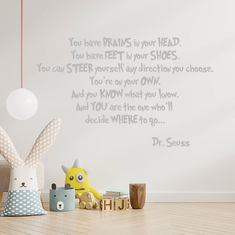 you have brains in your wall sticker