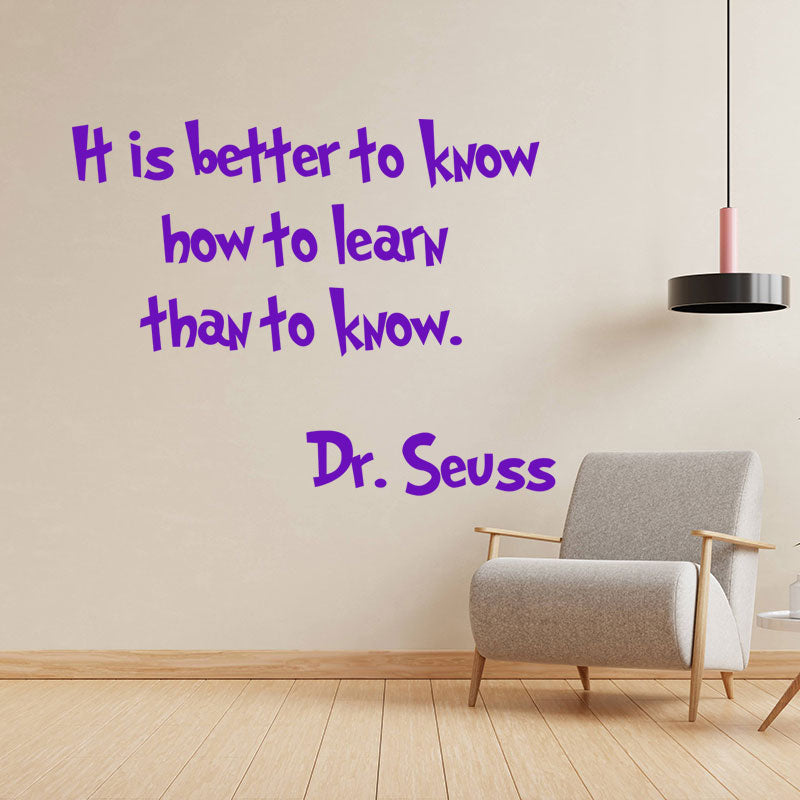 better to know how learn dr seuss sticker