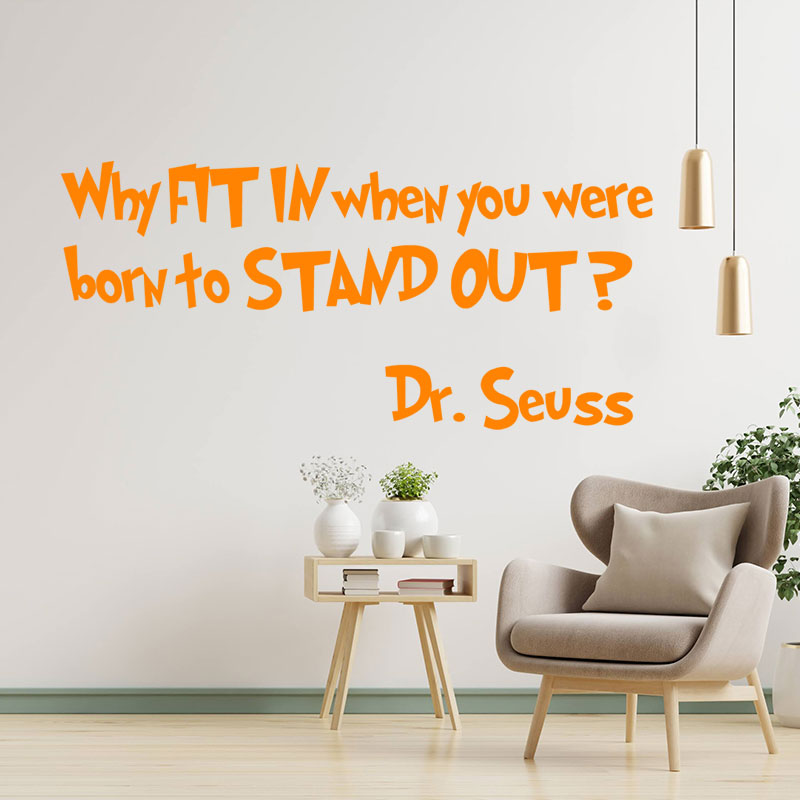 dr seuss quote wall sticker