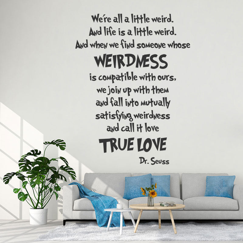 we are all a little wall sticker