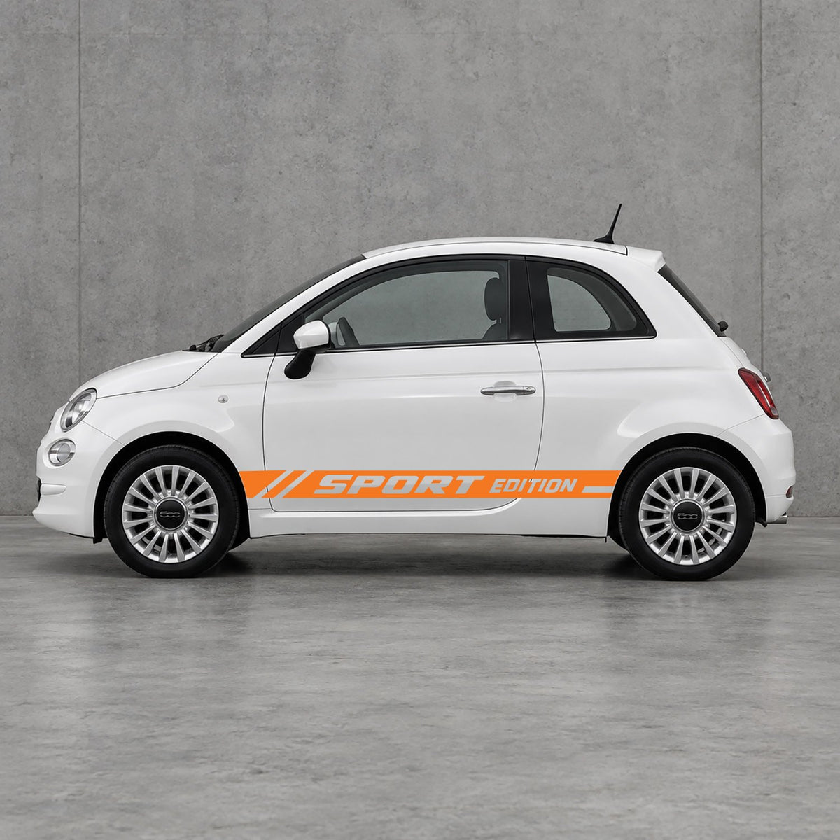 Fiat 500 Sport Edition Side Stripes Kit - Pair Supplied in Orange & Orange