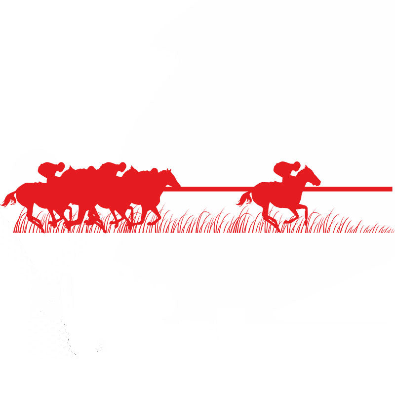 horse racing sticker trailer wall sticker