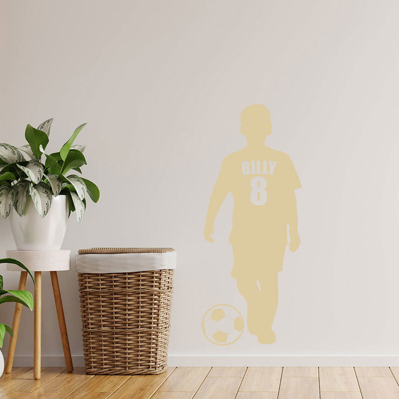 boys football wall sticker name
