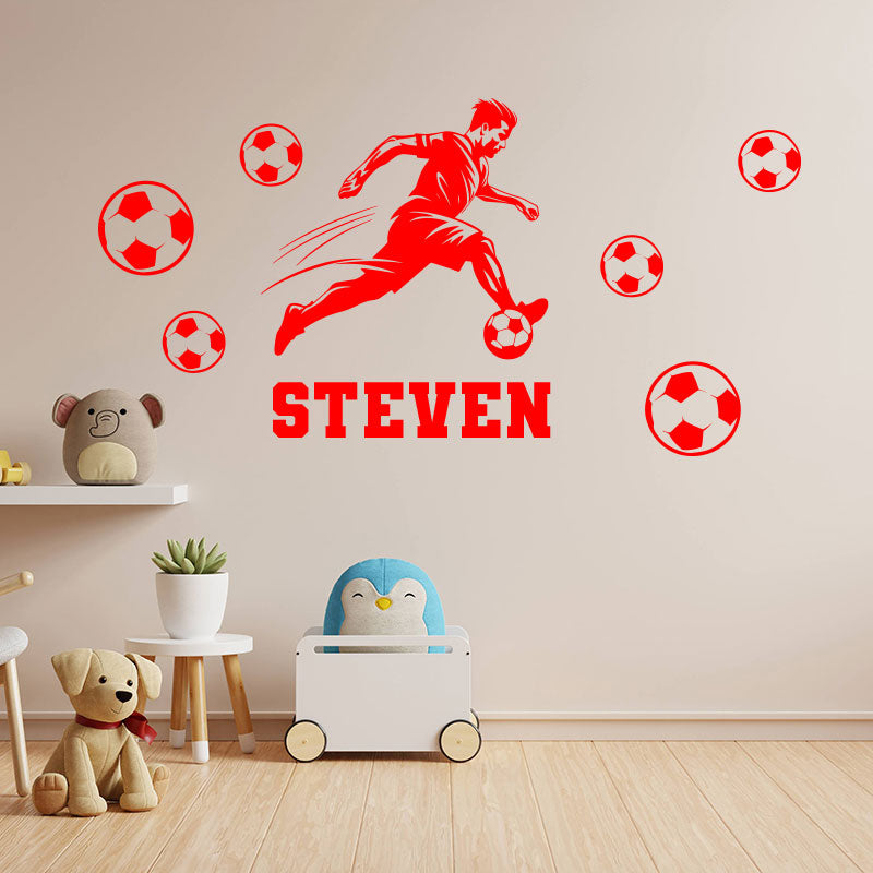 personalised football wall sticker