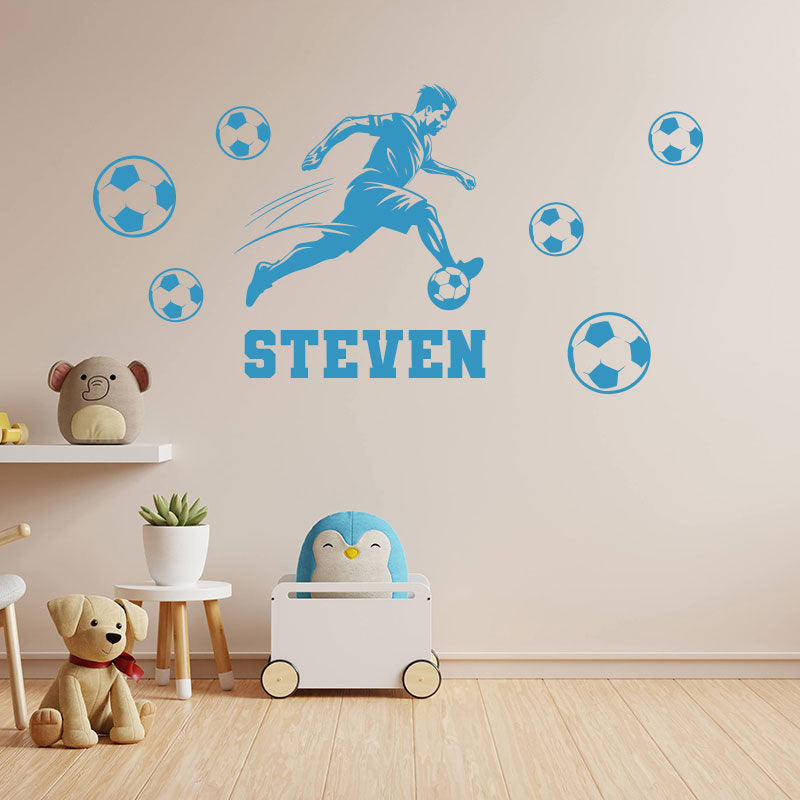 personalised football wall sticker