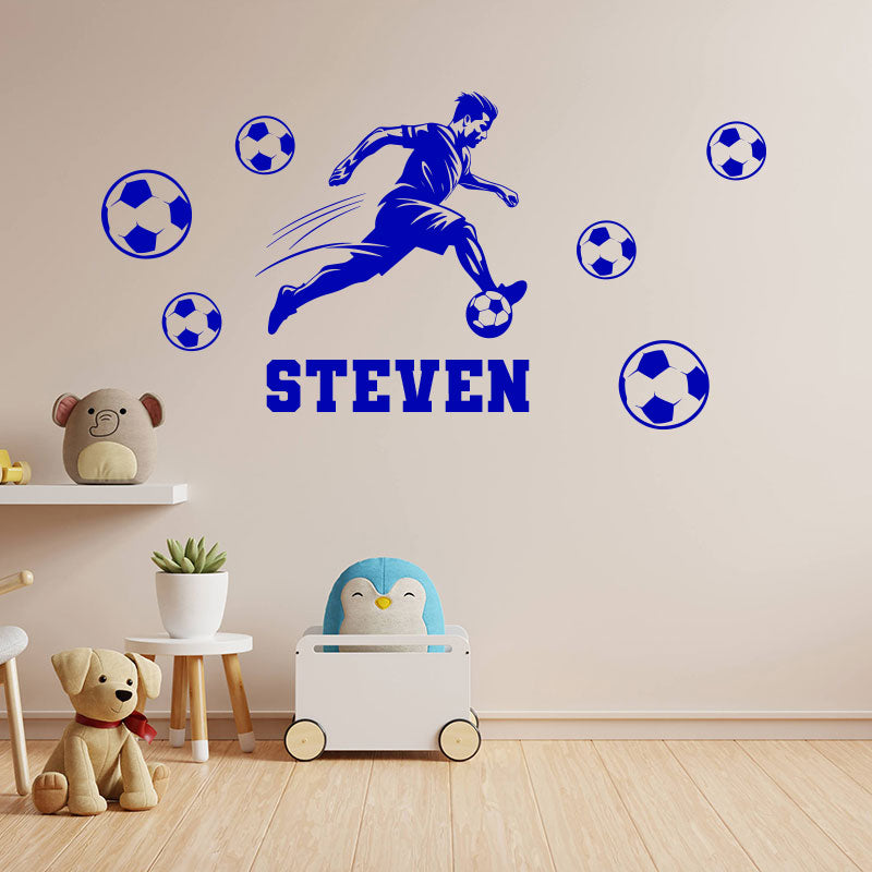 personalised football wall sticker