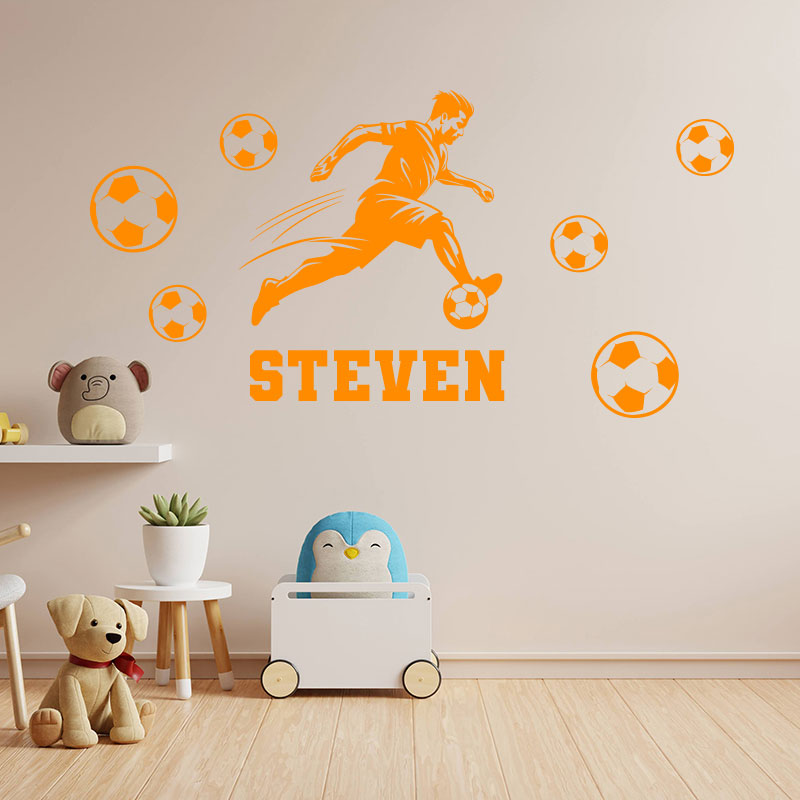 personalised football wall sticker