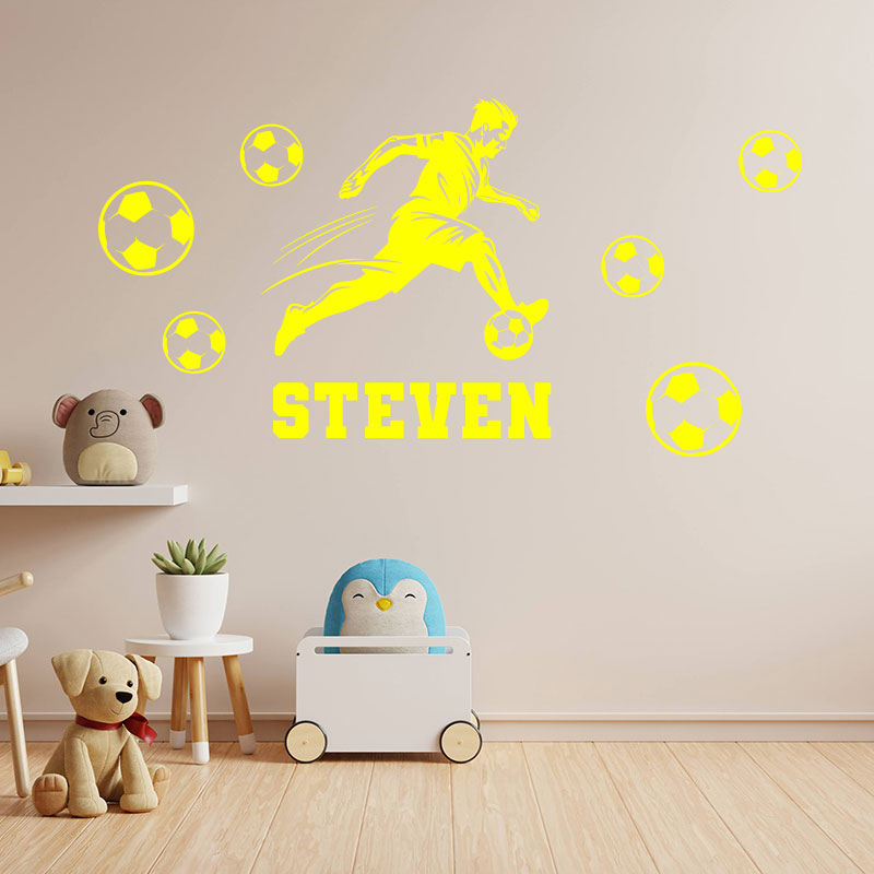 personalised football wall sticker