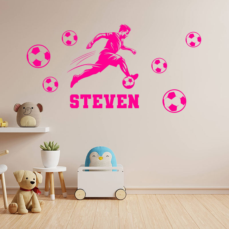 personalised football wall sticker