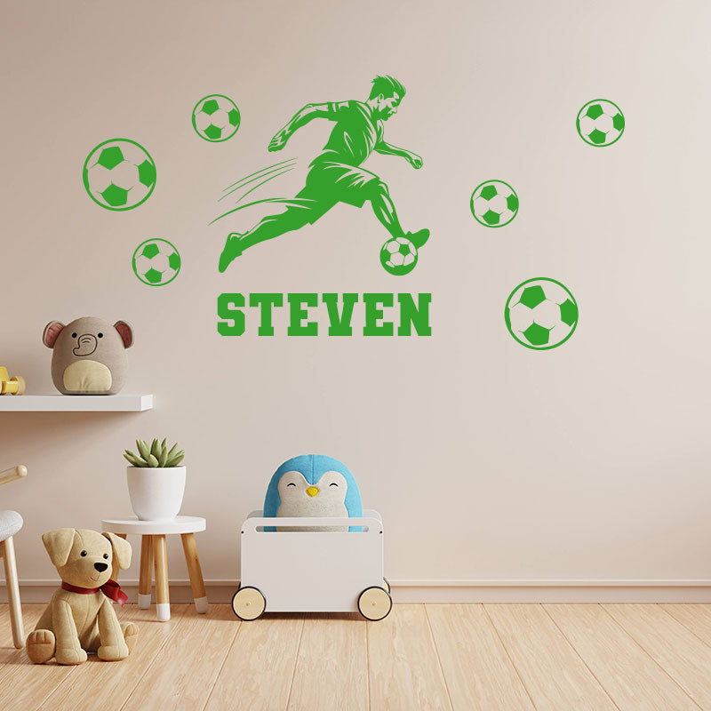personalised football wall sticker